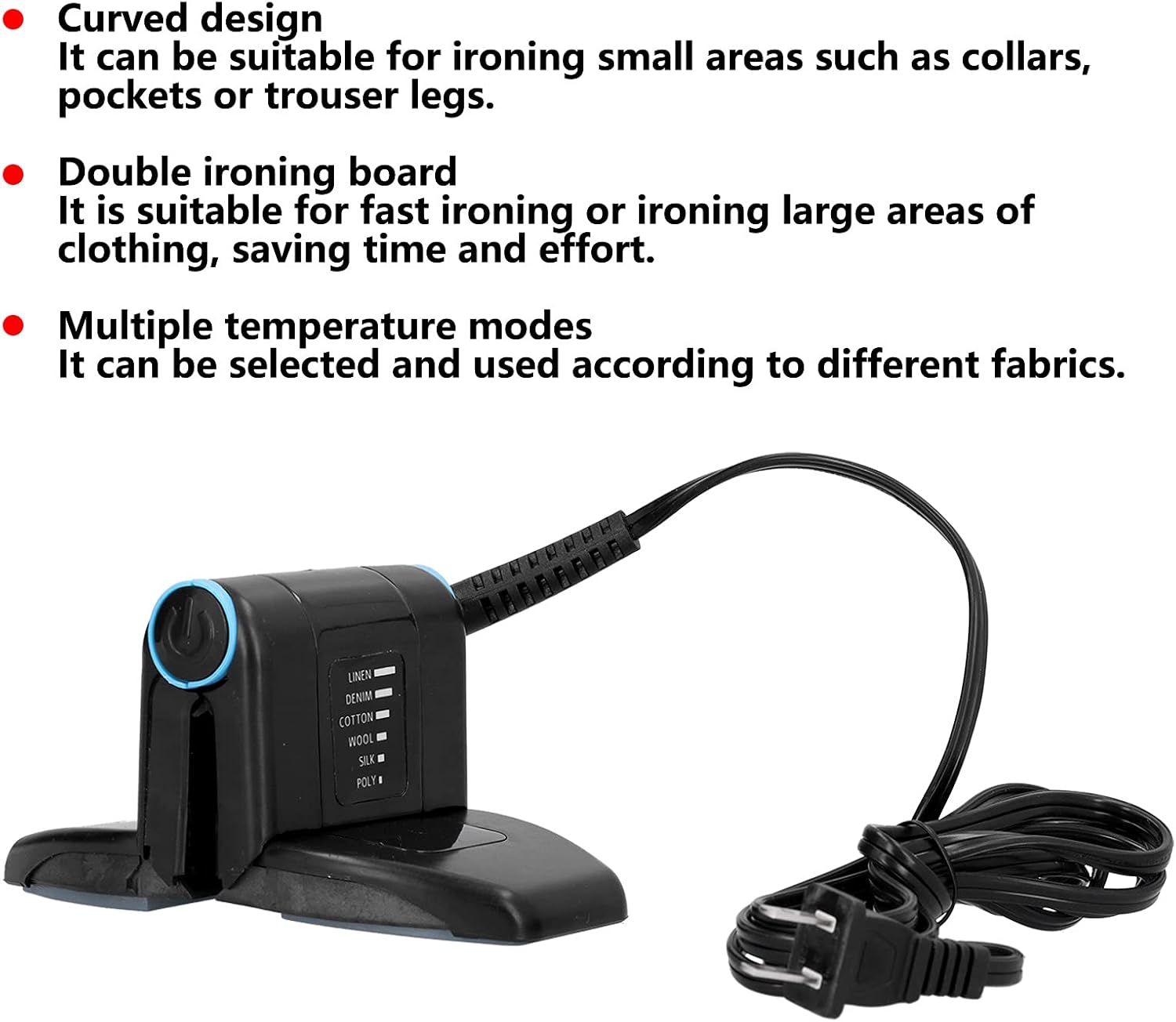 Mini Stand‑Up Collar Electric Iron, Handheld Garment Steamer for Collar, Household Folding Lightweight Mini Steam Iron US 110‑220V