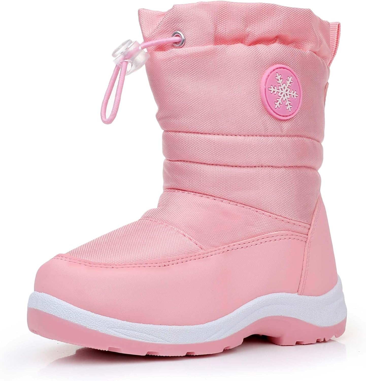 Ahannie Boys Girls Snow Boots Toddler Kids Winter Boots Water Resistant Warm Side Zipper Shoes(Toddler/Little Kid)