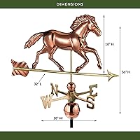 Vista 3 de Good Directions Veleta Smithsonian Running Horse (cobre puro)