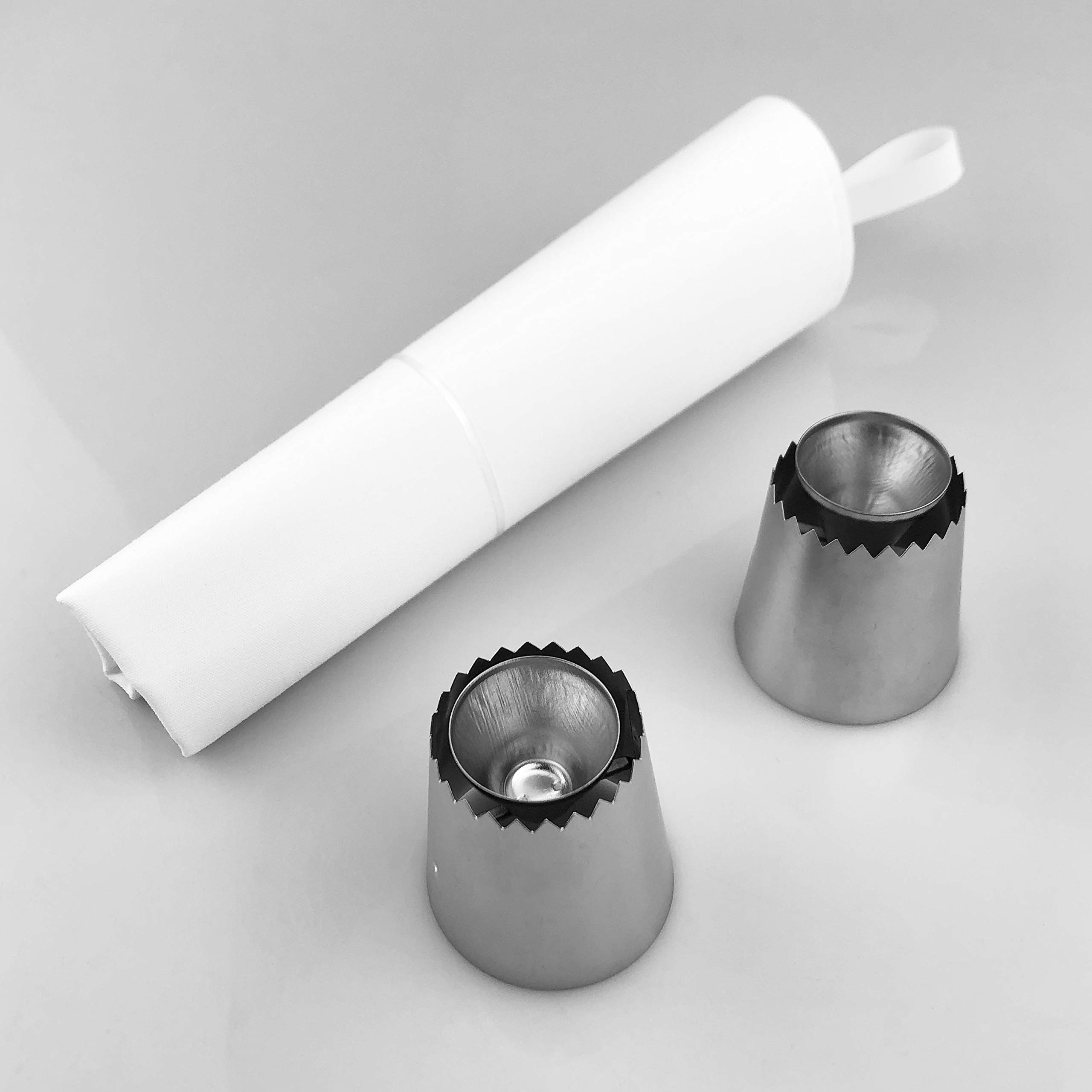 MUUZONING 4 Pièces Poche à Douille Accessoires De Décoration/Douille Patisserie En INOX Pour Décoration De Gâteaux/Idéal Douilles Pâtisserie En Acier Inoxydable Pour Tarte Biscuit Cupcakes Gâteau#002