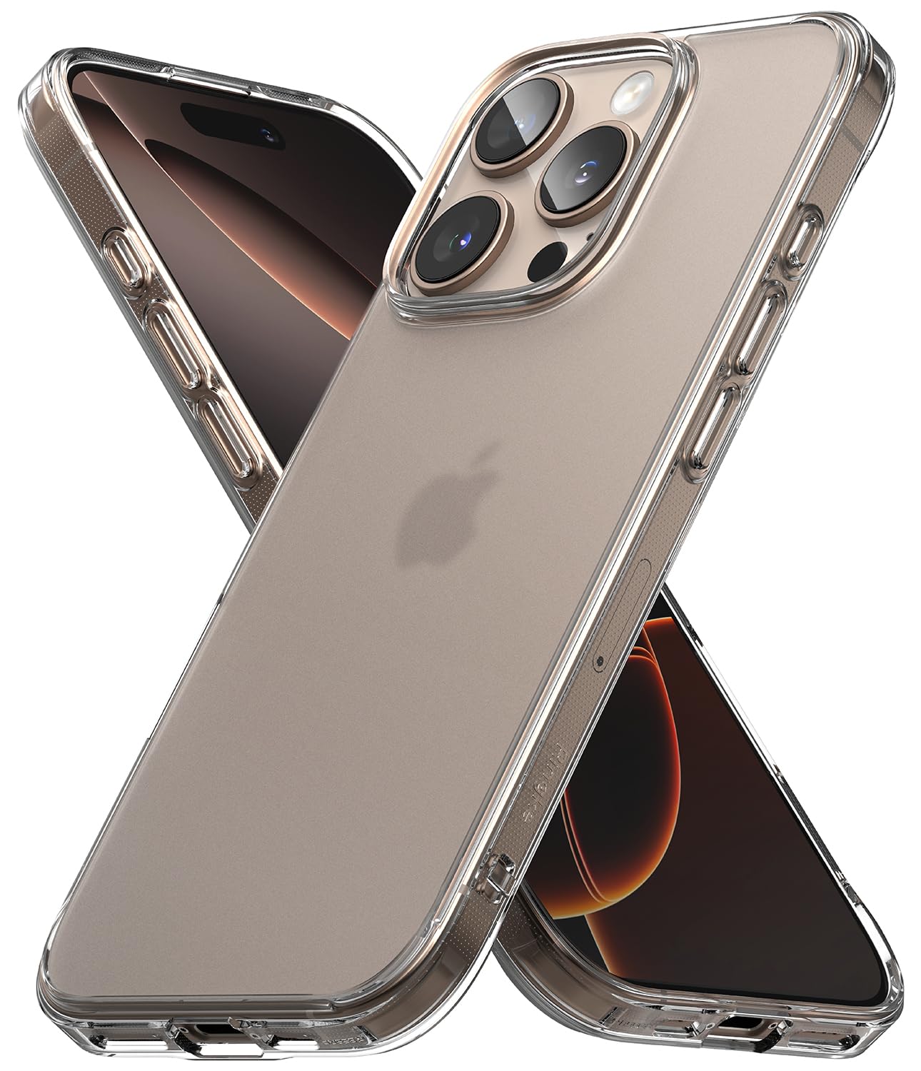 Ringke Fusion Matte Compatible with iPhone 16 Pro Max Case Cover Anti Fingerprint Hard Back Soft Flexible TPU Bumper Scratch Resistant Natural Form iPhone 16 Pro Max Back Cover - Matte Clear