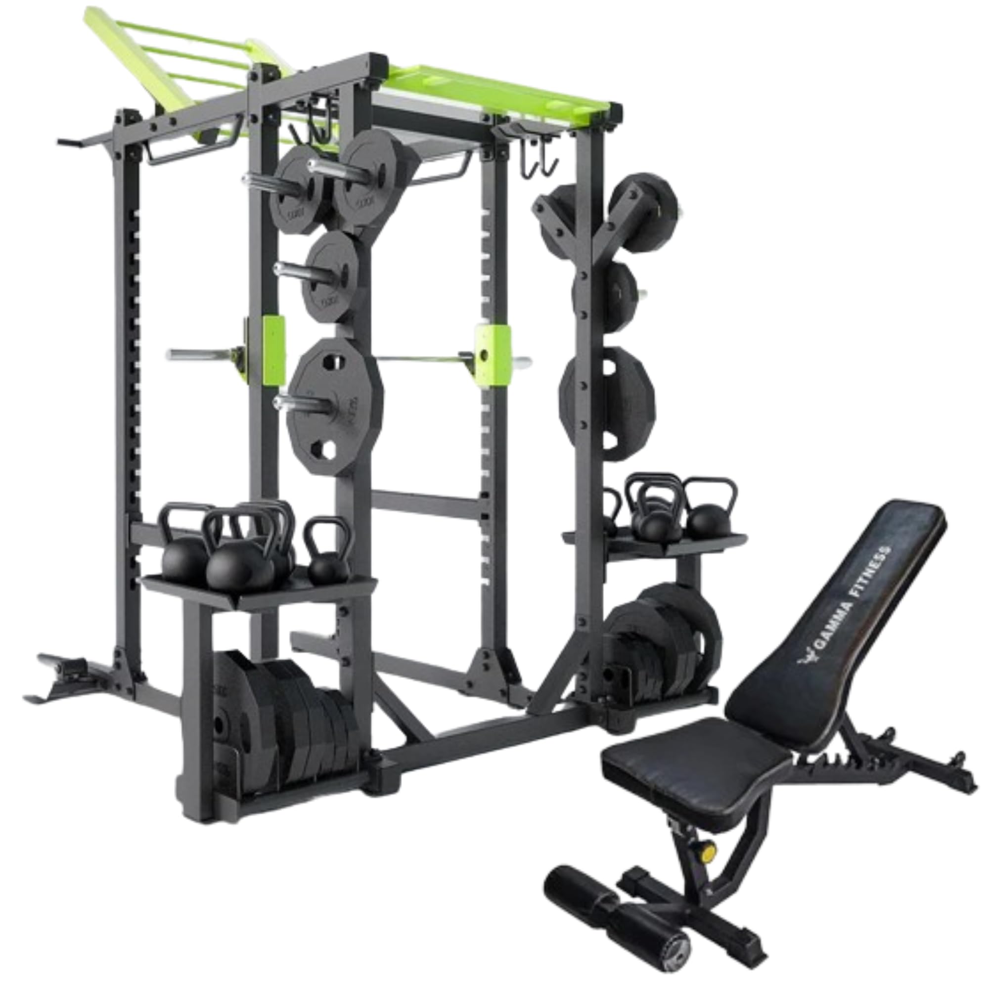 Gamma Fitness Multi Commercial Multi Power Rack Combo CPR-80 with Adjutable Exercise Gym Bench AB-201 | for Commercial Gym or Home Gym Setup-picture-15