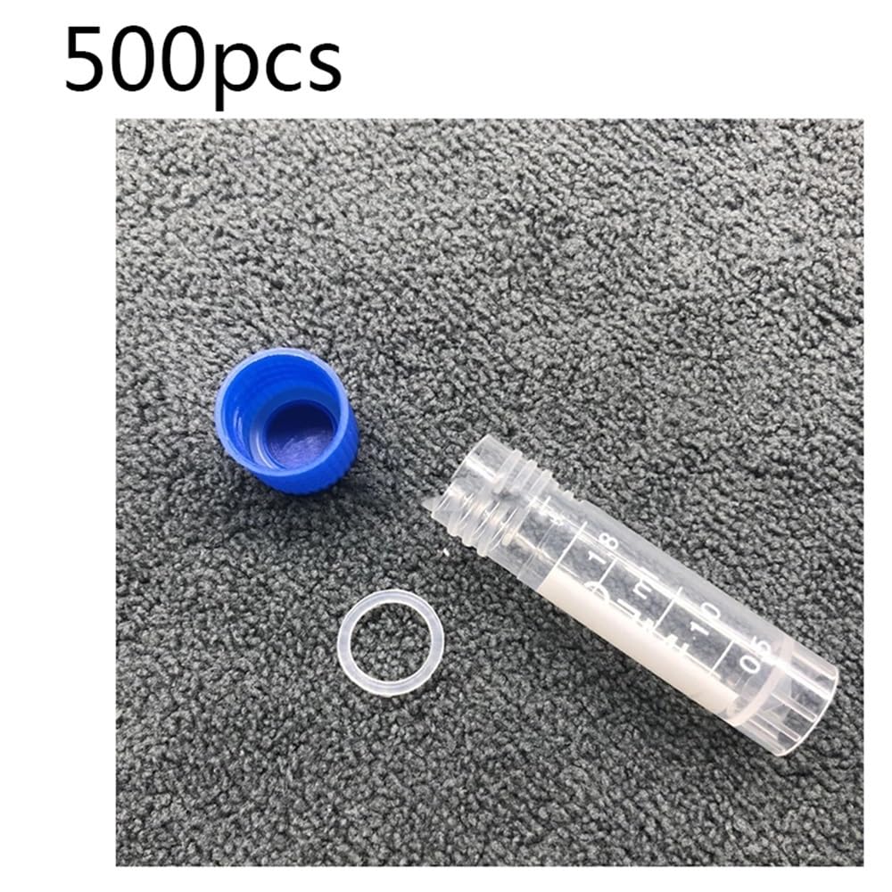 Cristalería de Laboratorio Tubo criovial de muestra de plástico de laboratorio graduado de 1,8 ml con junta de silicona(500pcs)