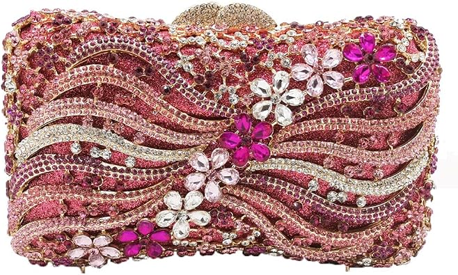 Boutique De FGG Women Crystal Clutch Evening Bags Wedding Party Rhinestones Handbags Ladies Gala Dinner Purses