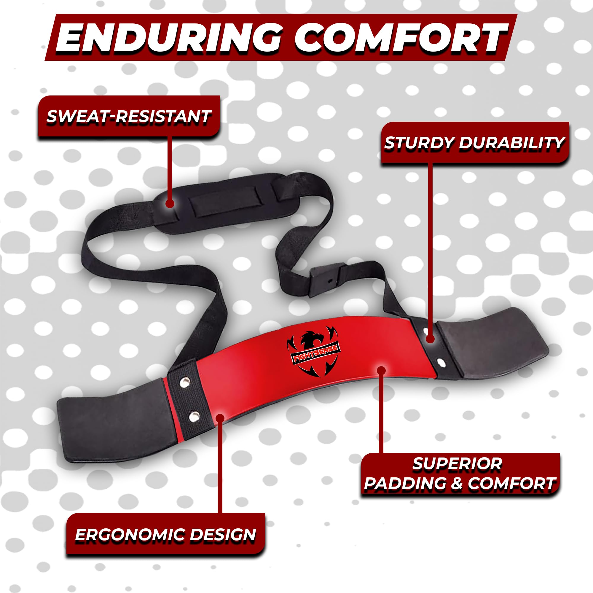 FIGHTSENSE - Aislador de músculos para bíceps y tríceps, para Fitness, Gimnasio, Entrenamiento, Rojo