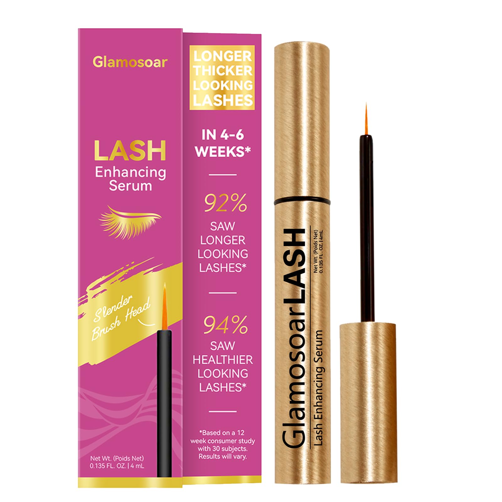 Lash Serum Eyelash Growth Serum Lash Enhancing - Get Fuller,Longer,Stronger Lashes 4ml