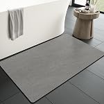 MontVoo Tapis de bain Rug pour salle de bains Tapis de salle de bain Antidérapant Absorbant Quick Dry Tapis de douche Tapis de baignoire au sol en face de la baignoire Toilette Mat Darkgrey 40x60CM
