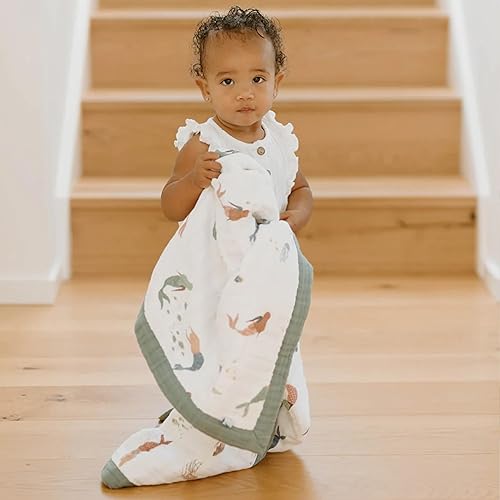 Vista 148 de Little Unicorn - Colcha para recién nacido, tela de muselina ultrasuave de varias capas, regalo para recién nacidos y para usar en cualquier lugar