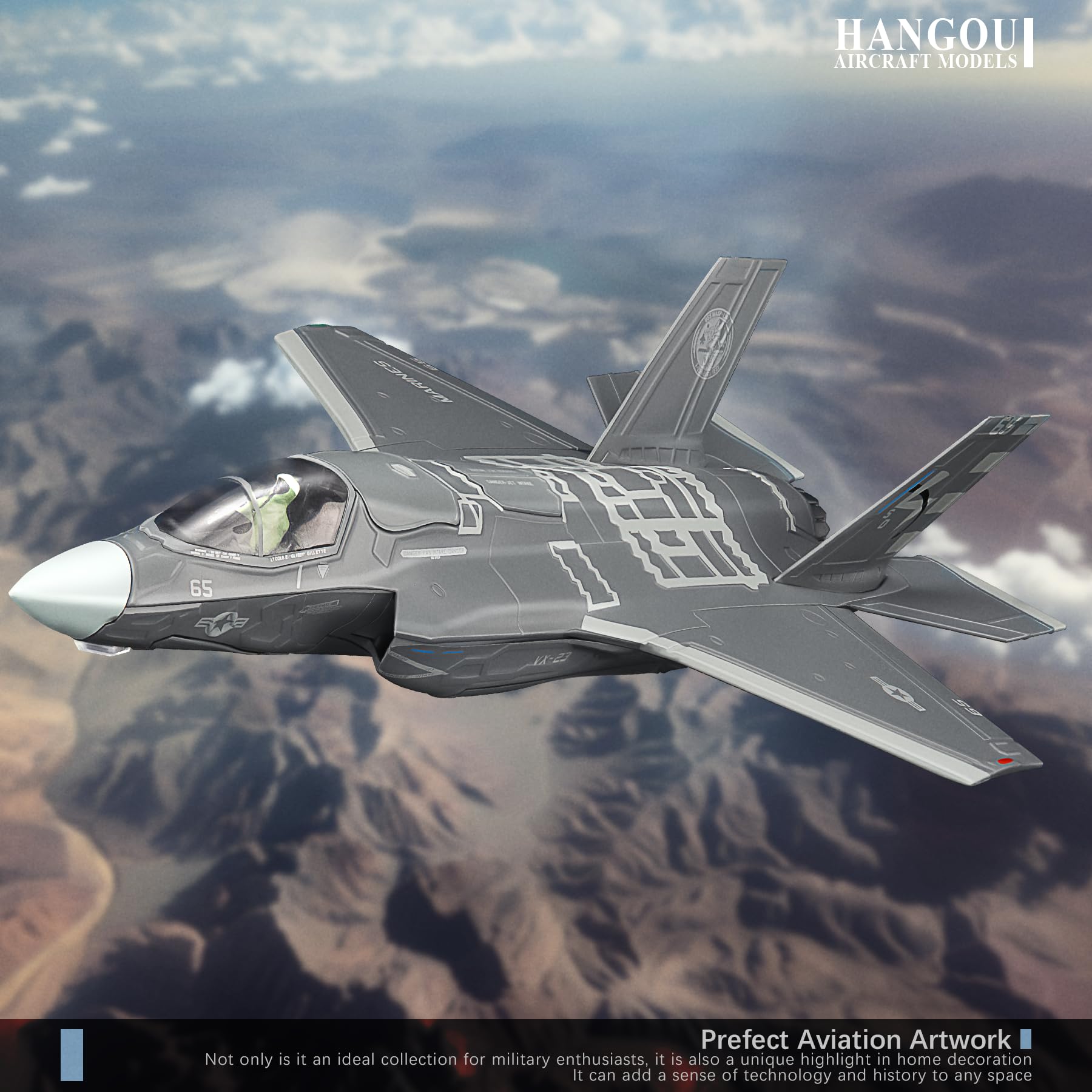 1/72 F-35B Lightning II Militare Modello Aereo Combattente in Lega per la Raccolta e l'Esposizione