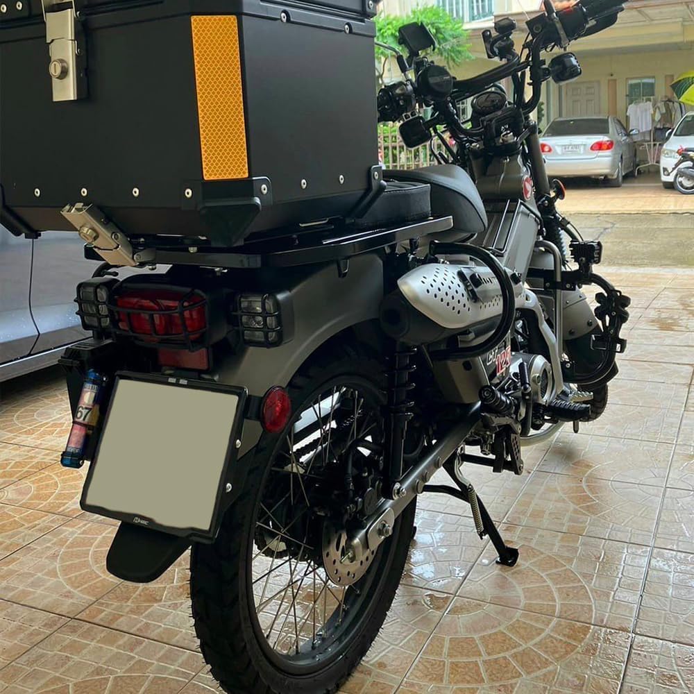 Black Exhaust Crash Bar Guard Compatible with 2019-UP Honda CT125 Trail 125 Hunter Cub