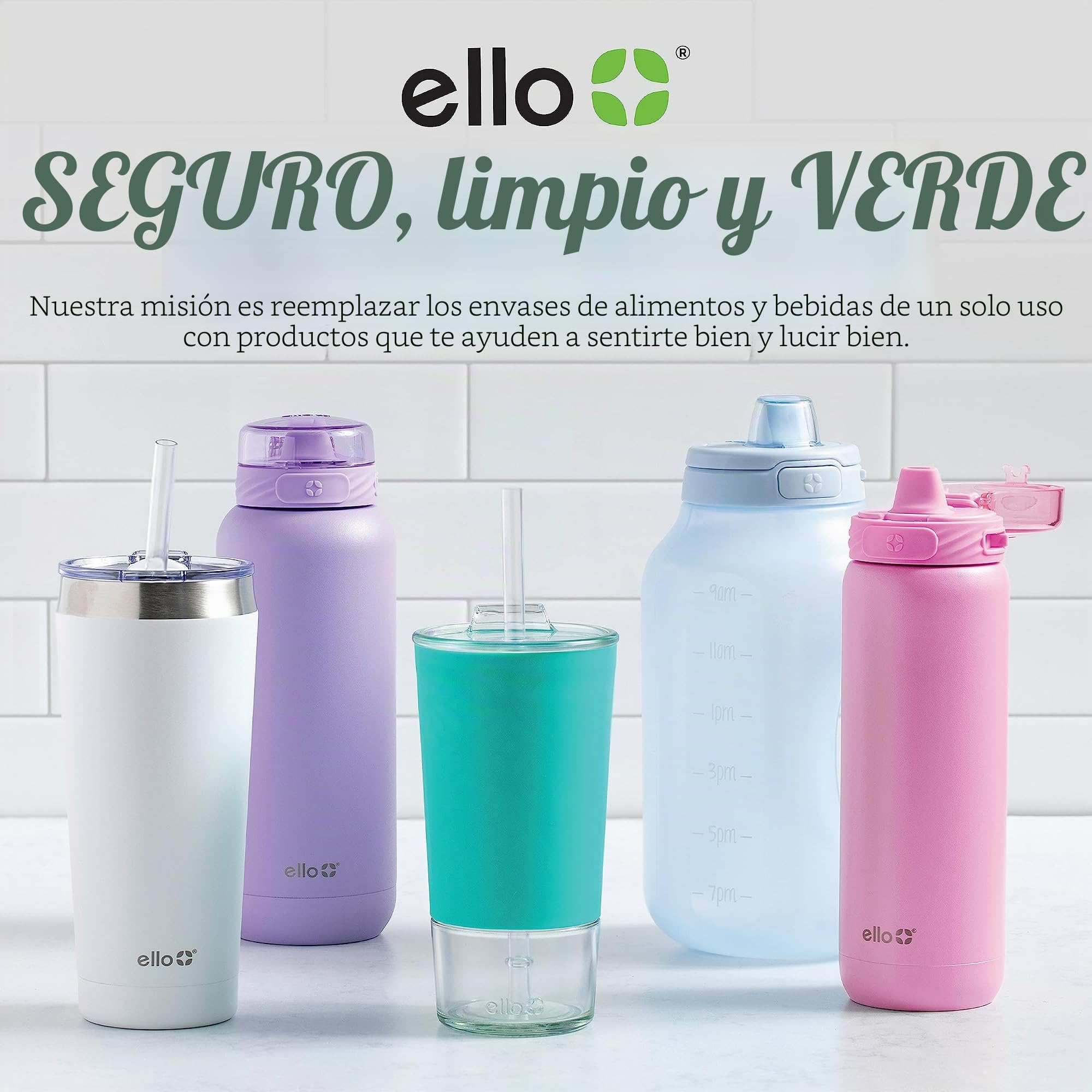 Ello Botella de Agua de Acero Inoxidable con Aislamiento al vacío Cooper