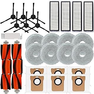 Kit De Accesorios Repuesto for Robot Aspirador, Compatible for Xiaomi X20 Max Pro, 2 Cepillos Principales 6 Laterales 4 Filtros HEPA 8 Paños Trapeador Bolsas for El Polvo