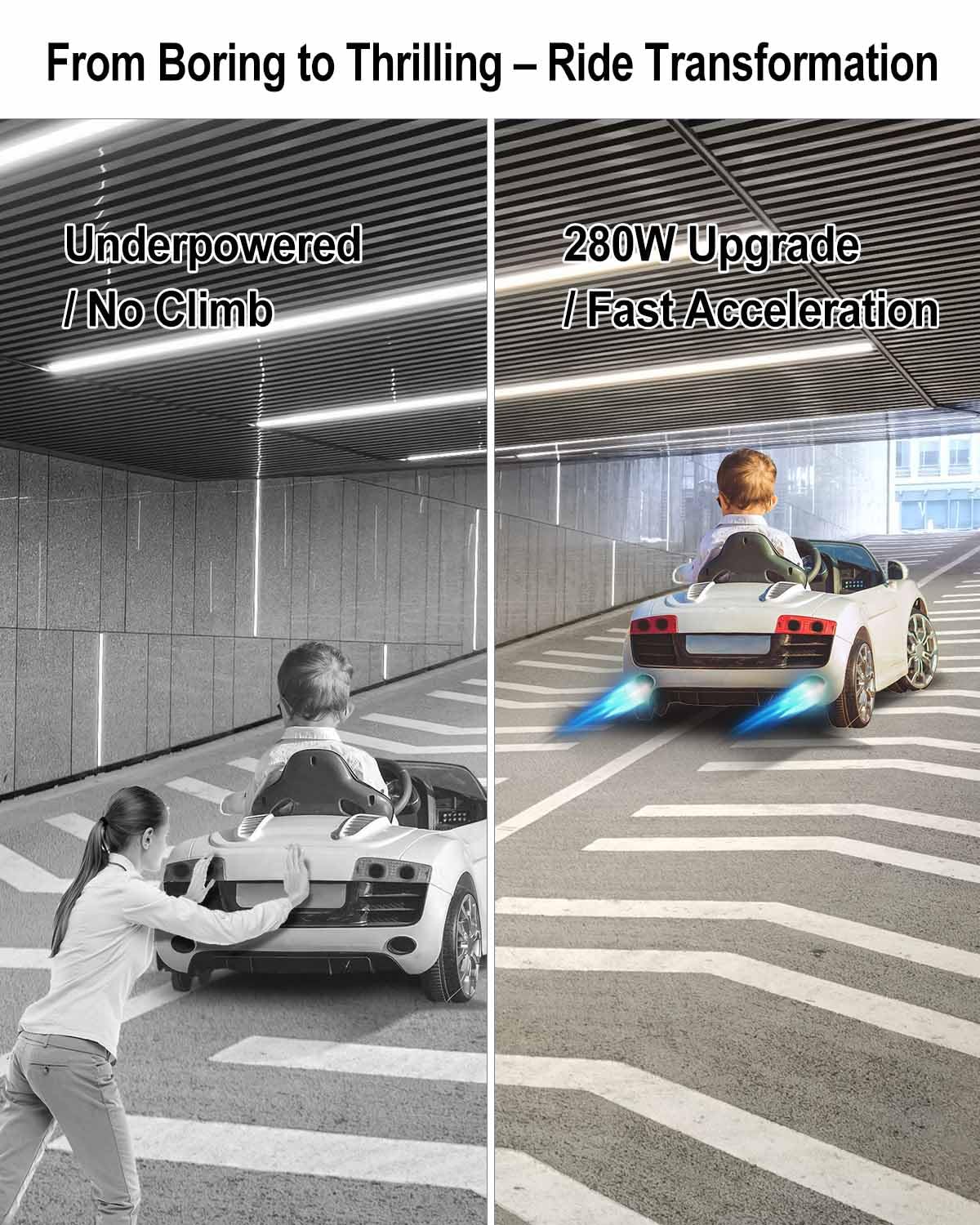 2Pcs 24 Volt RS775 High-Speed Motor Gearbox for Kids Ride-On Car, 280W Powerful Drive Engine, 360RPM Output, Durable DIY Upgrade Replacement for 18V/24V Power Wheel Toy Cars