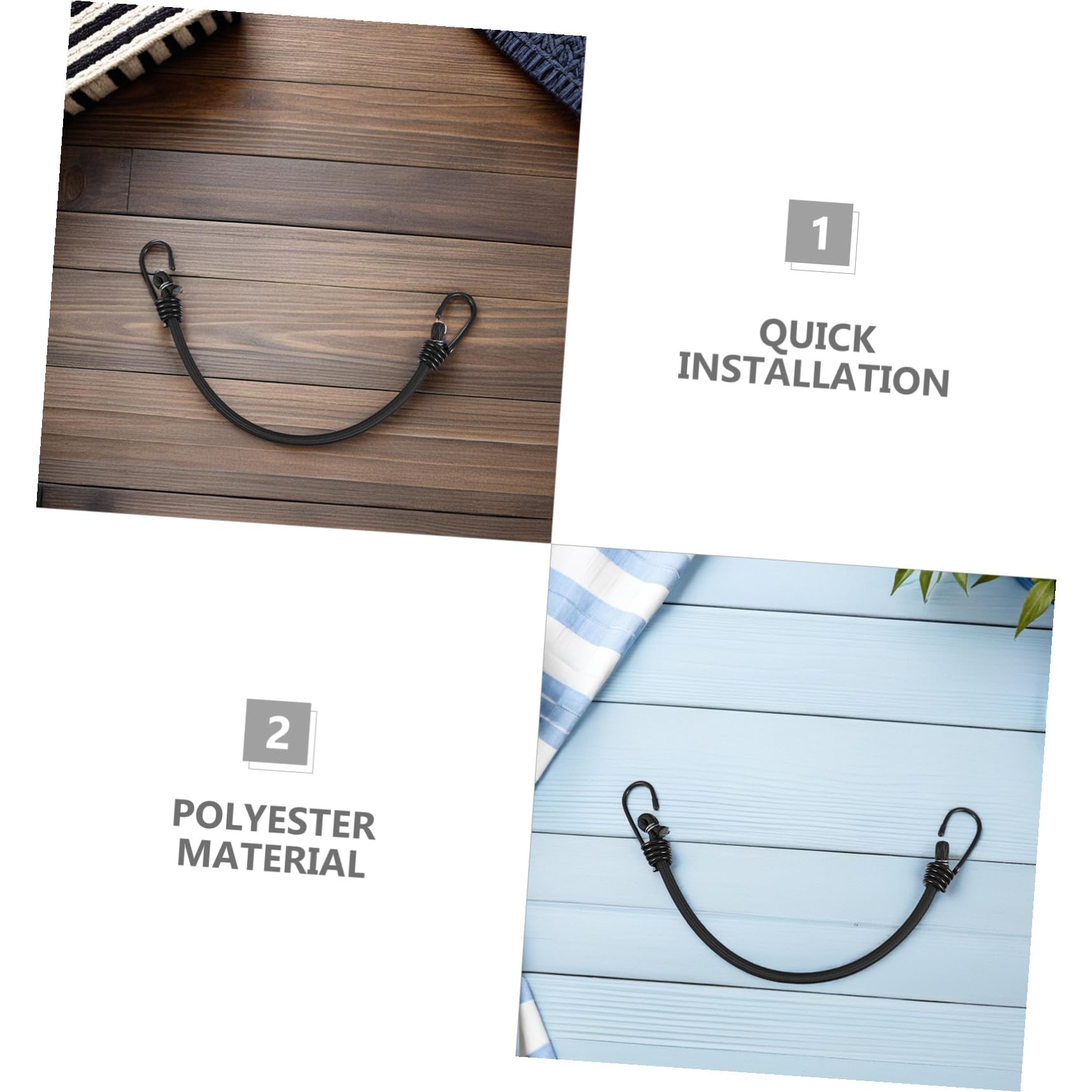Angoily 6 Pezzi Corde Elastiche con Ganci Cinghie Regolabili Resistenti all’Acqua per Fissaggio Bagagli Campeggio Bicicletta e Veicoli Antivento per Esterni