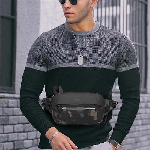 Miniatura 6 de Riñonera cruzada para mujeres y hombres con múltiples bolsillos, para viajes, caminar, correr, senderismo, ciclismo, entrenamiento, billeteras de