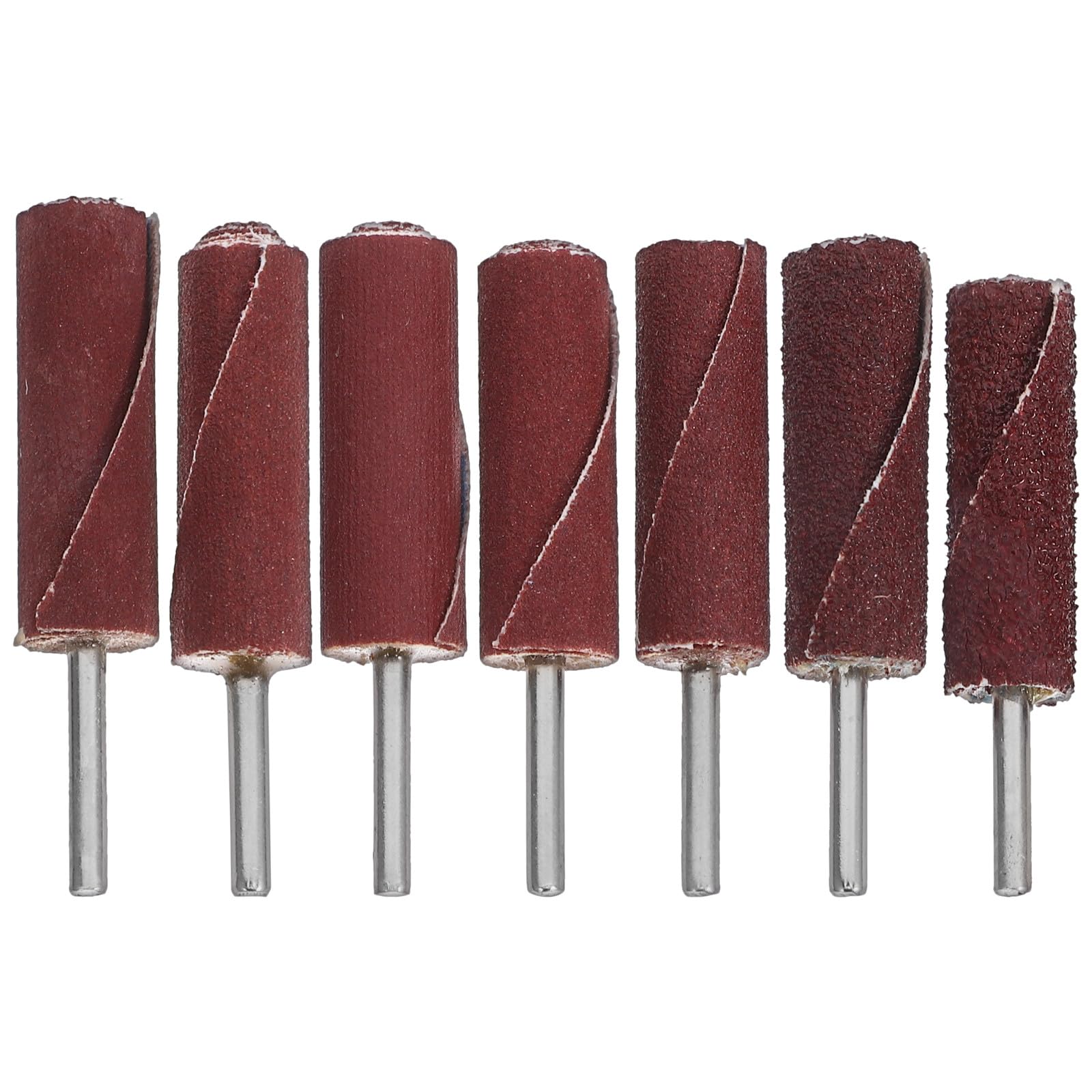 Accessori Levigatura 7 Pezzi Tamburi Abrasivi Cilindrici Manico, Rulli per Trapano, Utensili Rotanti per Metallo, Legno e Plastica, Kit per Fai da Te e Riparazioni