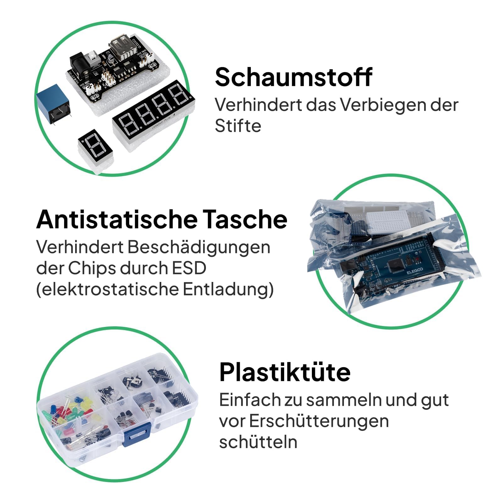 ELEGOO Mega R3 zestaw startowy do Arduino Projekt Ultimate Starter Kit z niemieckim samouczkiem, MEGA R3 mikrokontrolerem i wieloma akcesoriami elektronicznymi