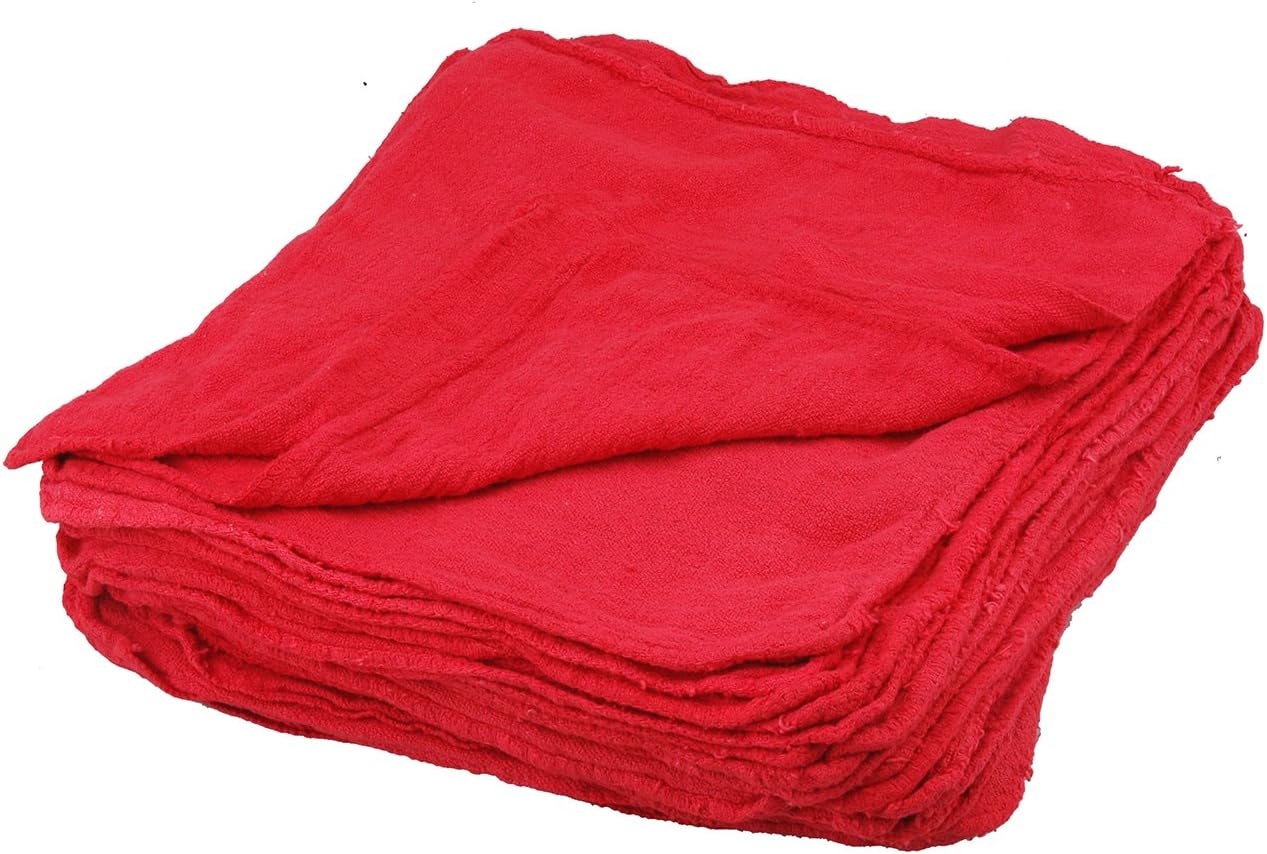Shop Power 38714 Red Shop Towel, 50 Pack Automotive