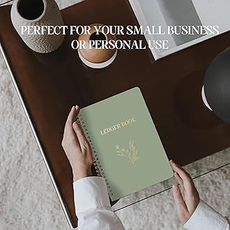 Accounting Ledger Book - Expense Tracker Notebook for Home Budget Tracking - A5 Finance Book - Bill Tracker Notebook for Small Business Bookkeeping - Finance Planner - Expense Ledger Book