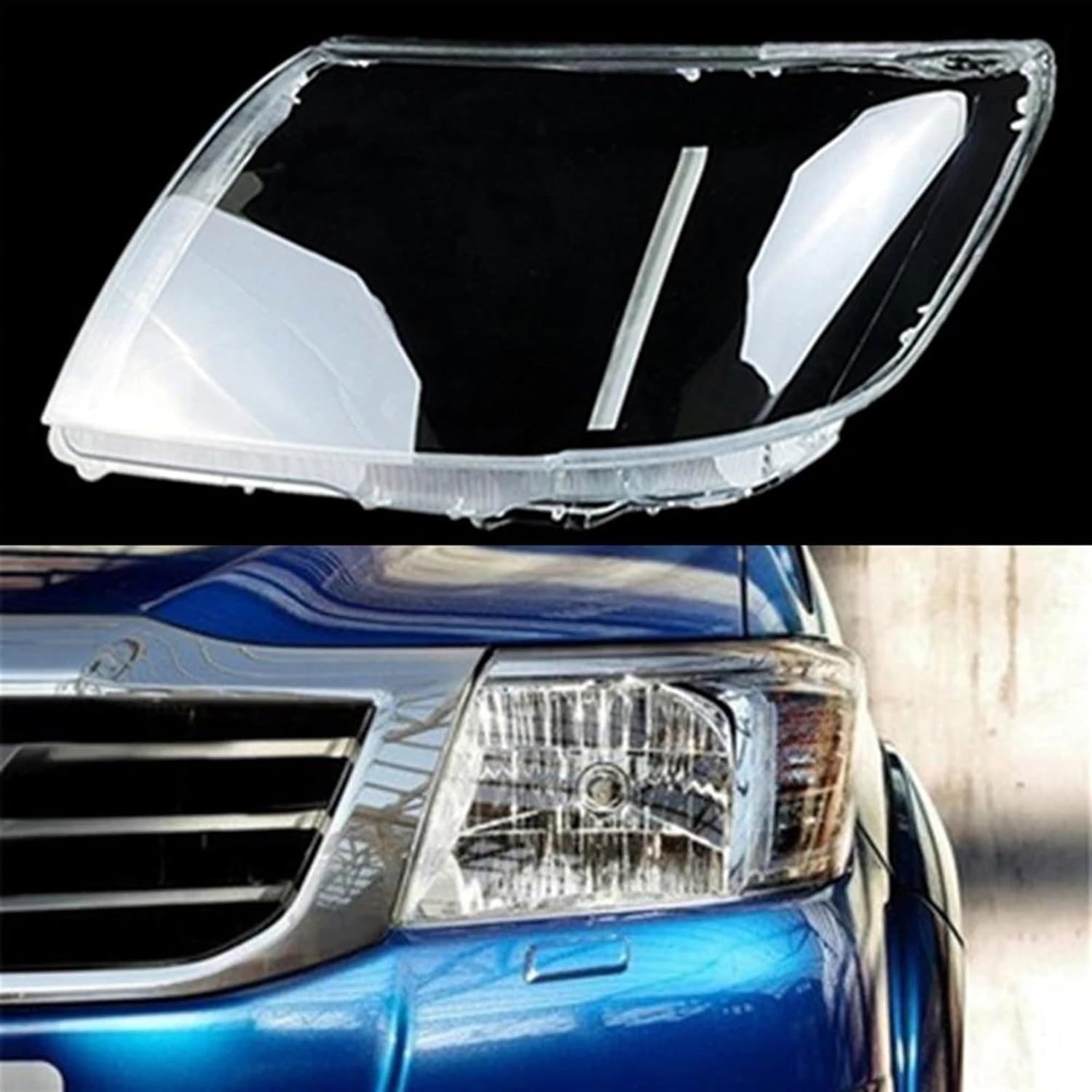 Headlight Assembly Car Headlight Cover Clear 4 Door Automobile Headlamp Head Light Lens Cover Parts for Hilux 2012 2013 2014