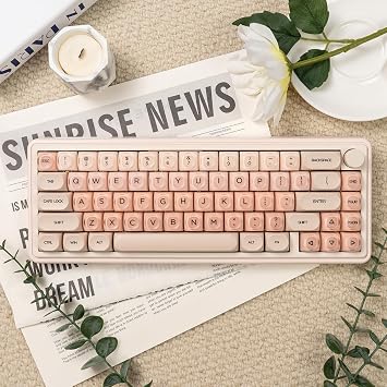 Sumgsn 132 Keys Moa Profile Keycaps PBT Jelly Keycaps Set Fit for 61/64/87/104/108 Cherry Mx Switches Mechanical Keyboard