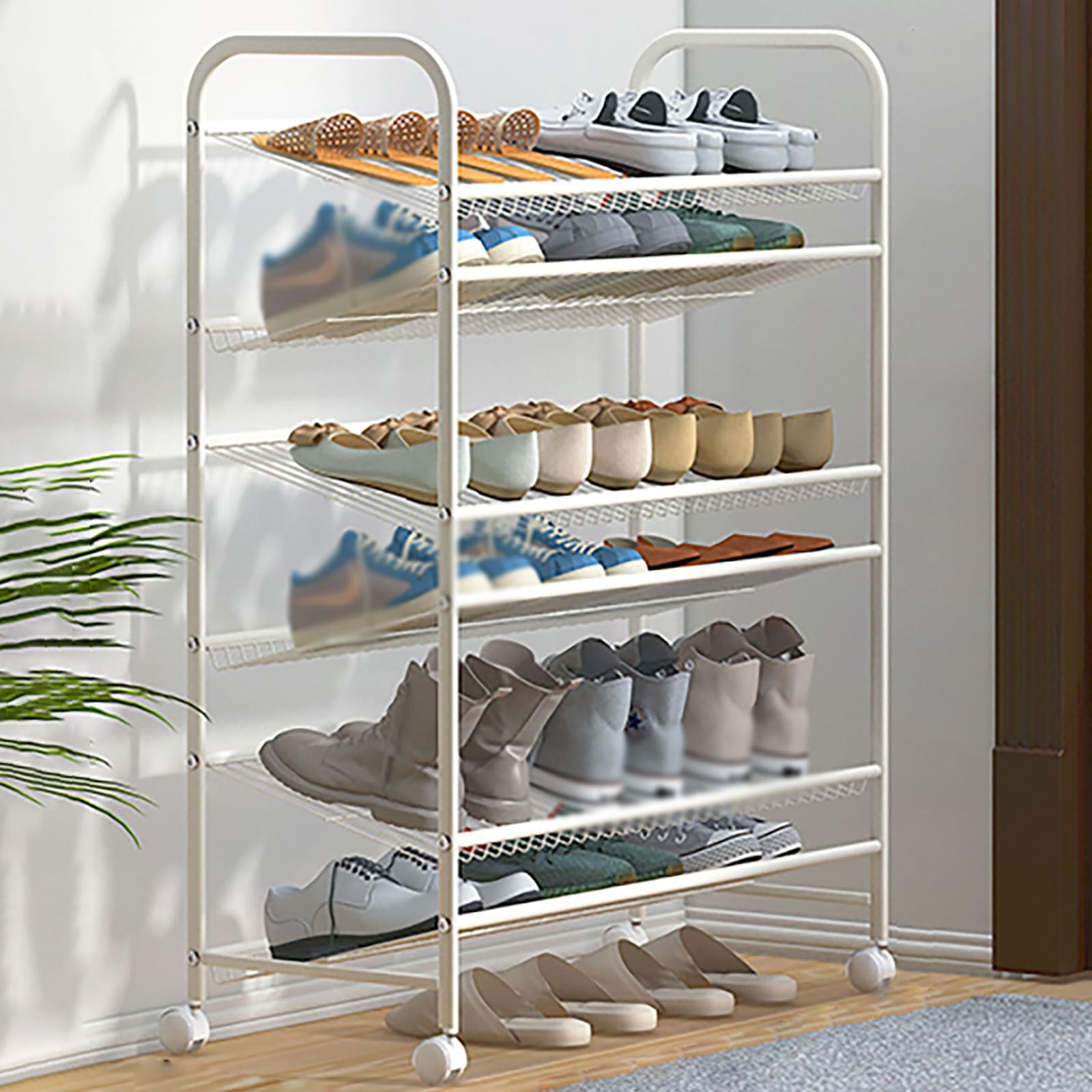 JHDXL Scarpiera Girevole, Carosello Portascarpe Supporto, Portascarpe Salvaspazio, Portascarpe Verticale, Per Scarpe In Pelle, Tacchi, Stivali, Pantofole(72 * 30 * 96.6cm/28.3 * 11.8 * 38in)