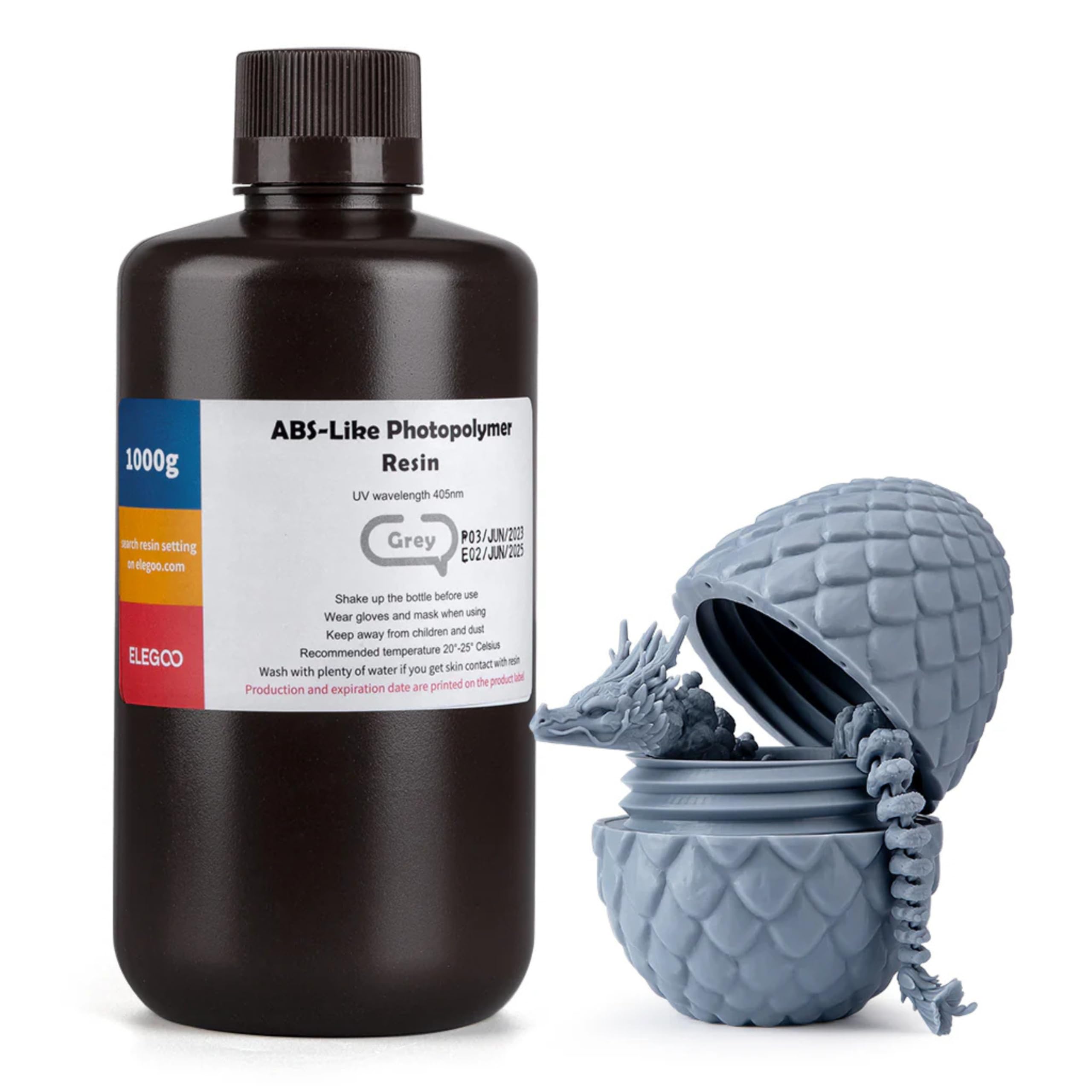 ELEGOO ABS-Like Resin Colored 1KG (Grey)-image-10