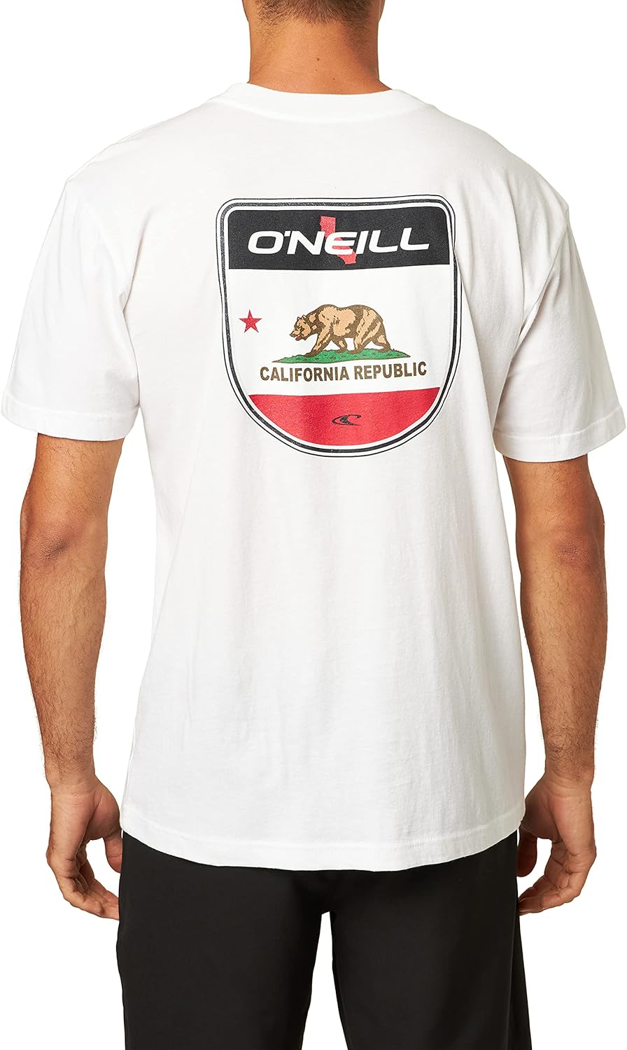 O'NEILL Mens Printables S/S Screen Tee White/California Badge XXL