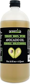 GreenIVe - Avocado Oil - 100% Pure Avocado Oil - Virgin - Exclusively on Amazon (32 Ounce)