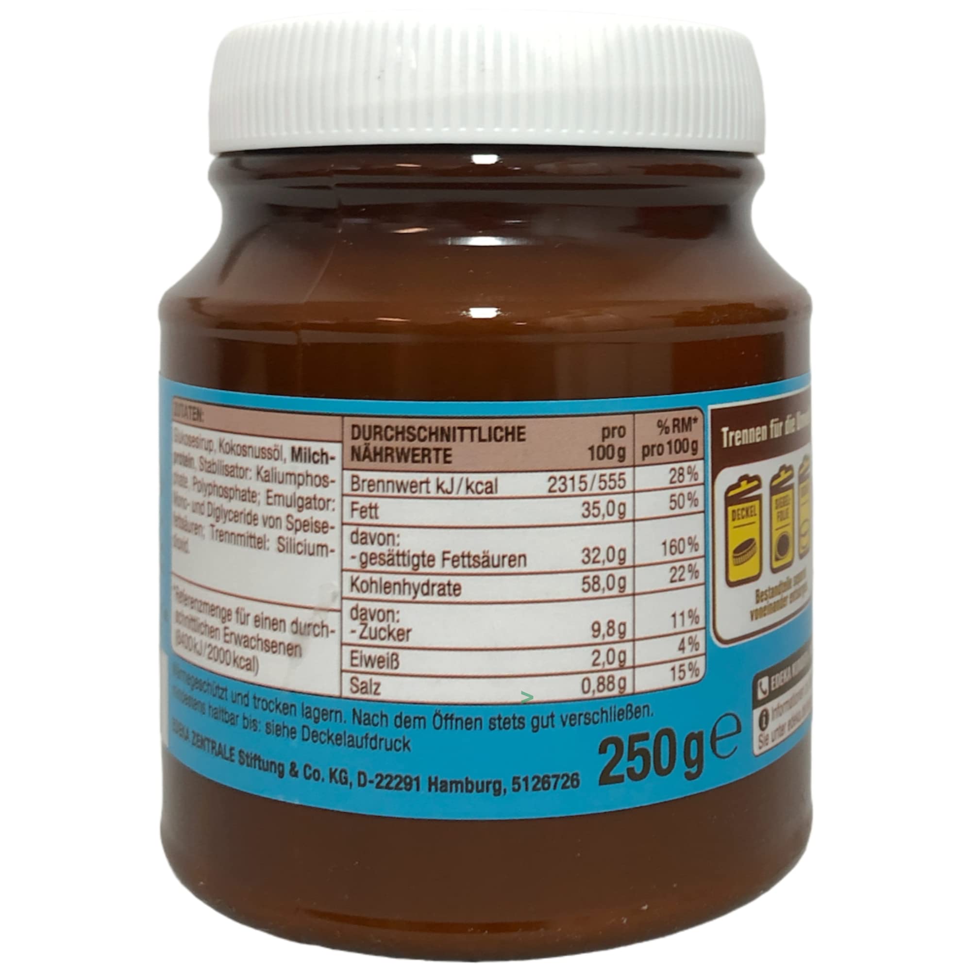Gut & Günstig Kaffeeweißer verfeinert Kaffee und Tee 12er Pack (12x250g Dose) + usy Block