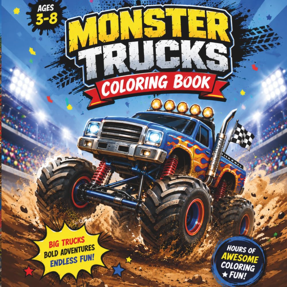 Monster Trucks Coloring Book