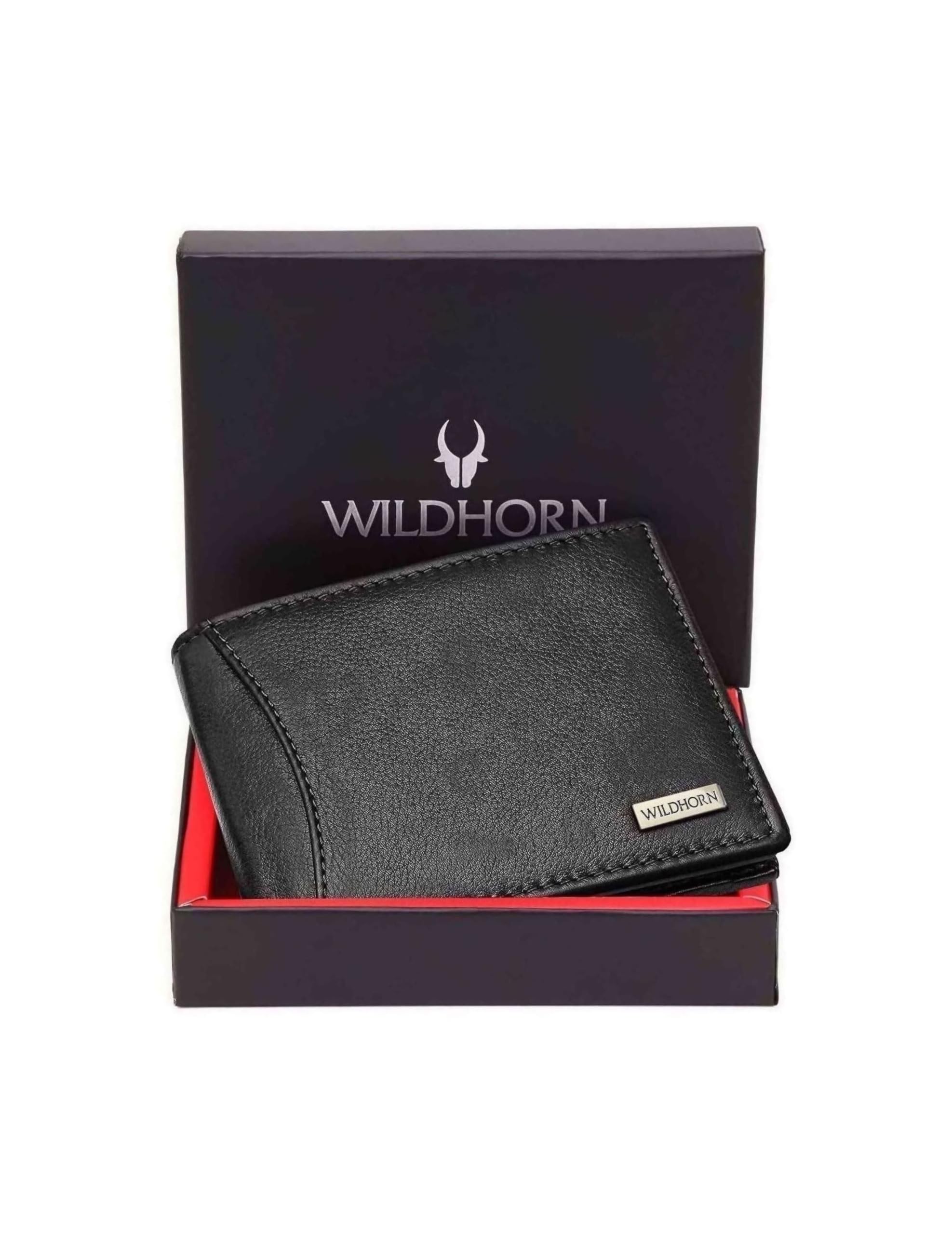 WildHorn Rfid Protected Leather Wallet For Men, Jade Black