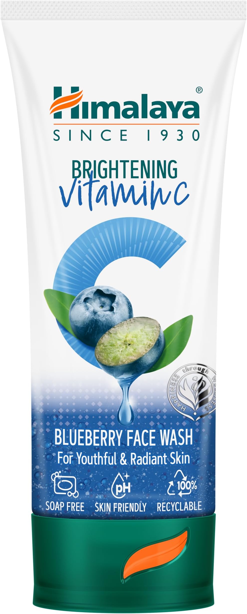 Himalaya Brightening Vitamin C Blueberry Face Wash | Brightening Face Cleanser | Remove Dull Skin | 50ml