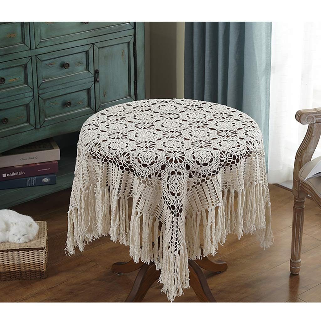 Nappe au crochet faite à la main blanche, souvenirs de table en fête