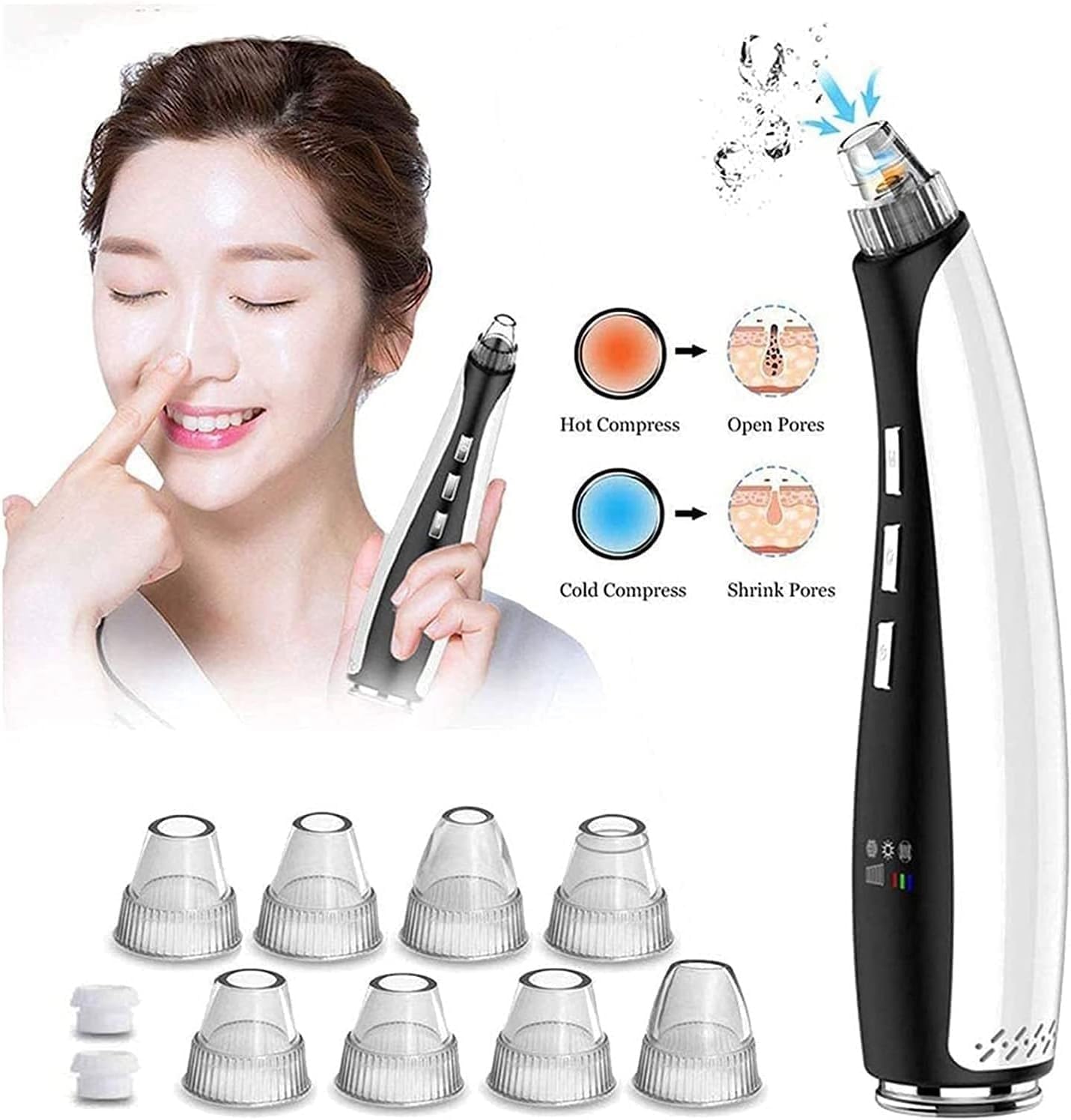 Vacuum Pore Blackhead Cleaner - Beauty Device USB Rechargeable Blackhead Vacuum Suction Tool Convenient and Durable