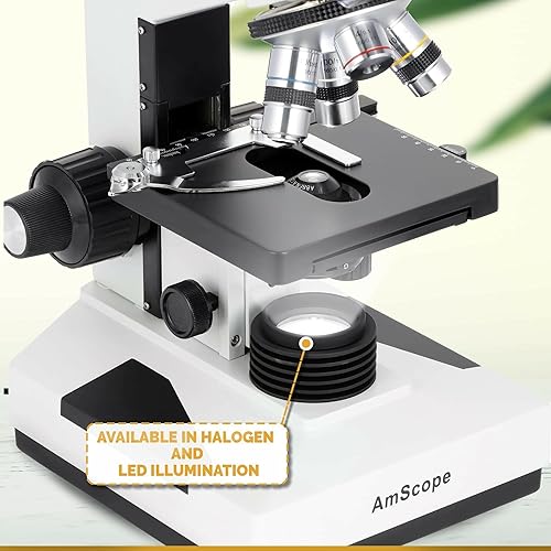 Miniatura 3 de AmScope Microscopio binocular compuesto B490B-M 40X-2000X + cámara de 1,3 MP