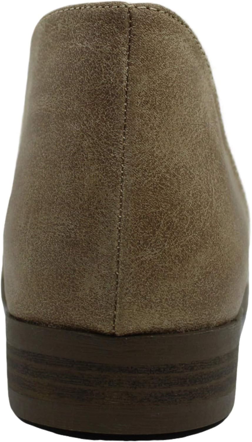 J. Adams Perch Perforated Bootie - Distressed Leather Block Heel Cut Out Boot