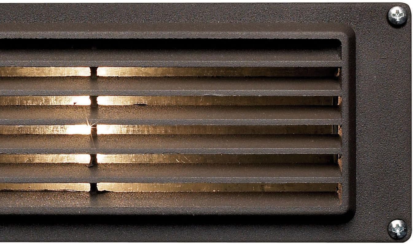 Hinkley Brick and Deck 12v Horizontal LED Deck Sconce, Aluminum, Traditional, Clear Glass, LED Bulb Included, Bronze Finish