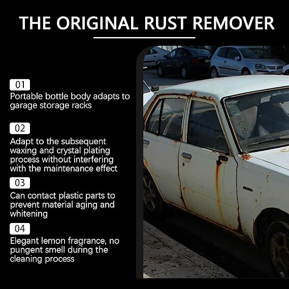 Rust Remover Spray,Rust Remover for Metal,for Heavy Duty Rust Dissolver for Metal, Tools, Cars, Chains 30ml/1 FL OZ (2PCS)