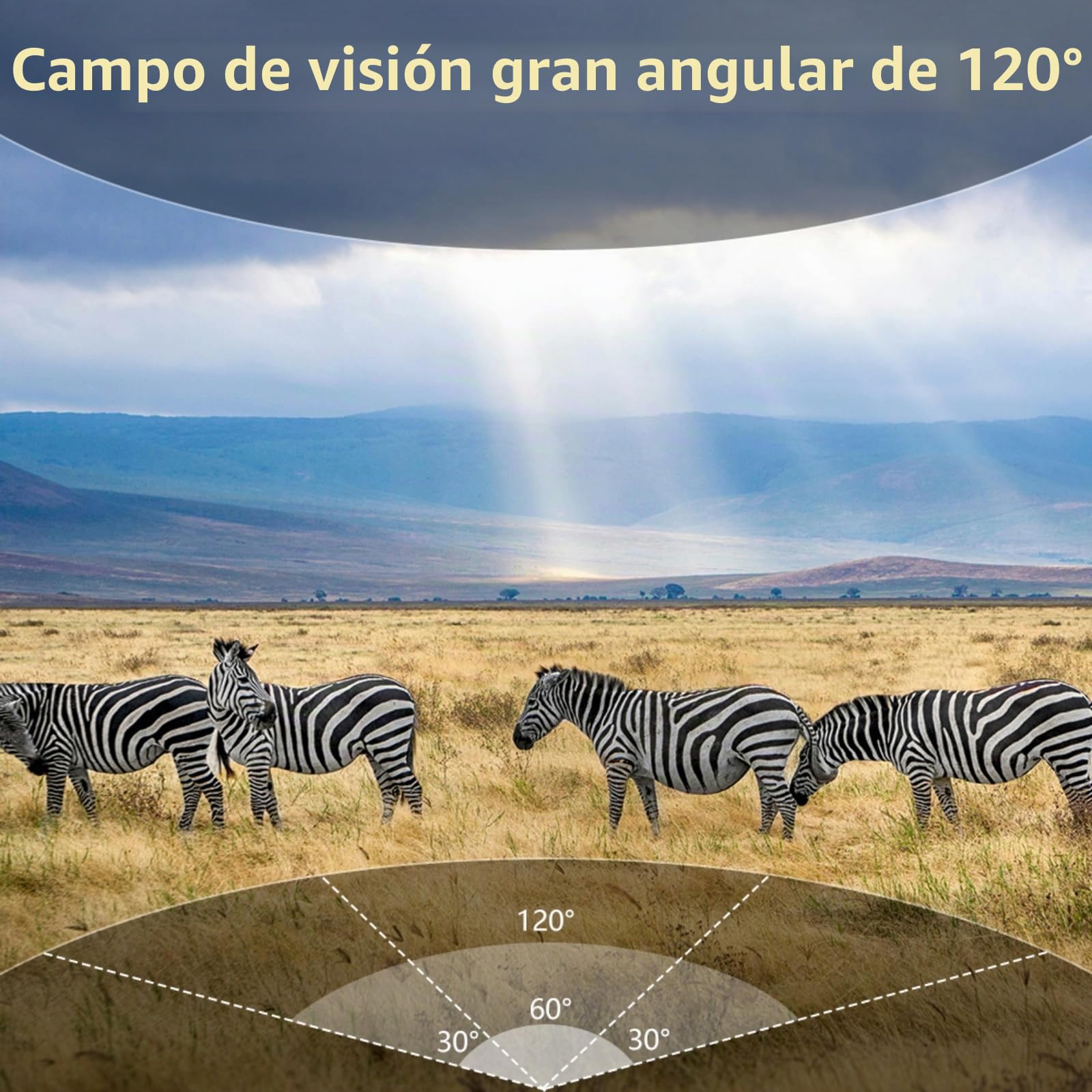 EMEBAY Cámara de Caza Solar Tarjeta SD de 64GB, 4K 60MP WiFi Cámara de Caza | Batería Recargable 5200mAh, Cámara de Fototrampeo con Visión Nocturna Infrarroja, Detección de Movimiento, IP66