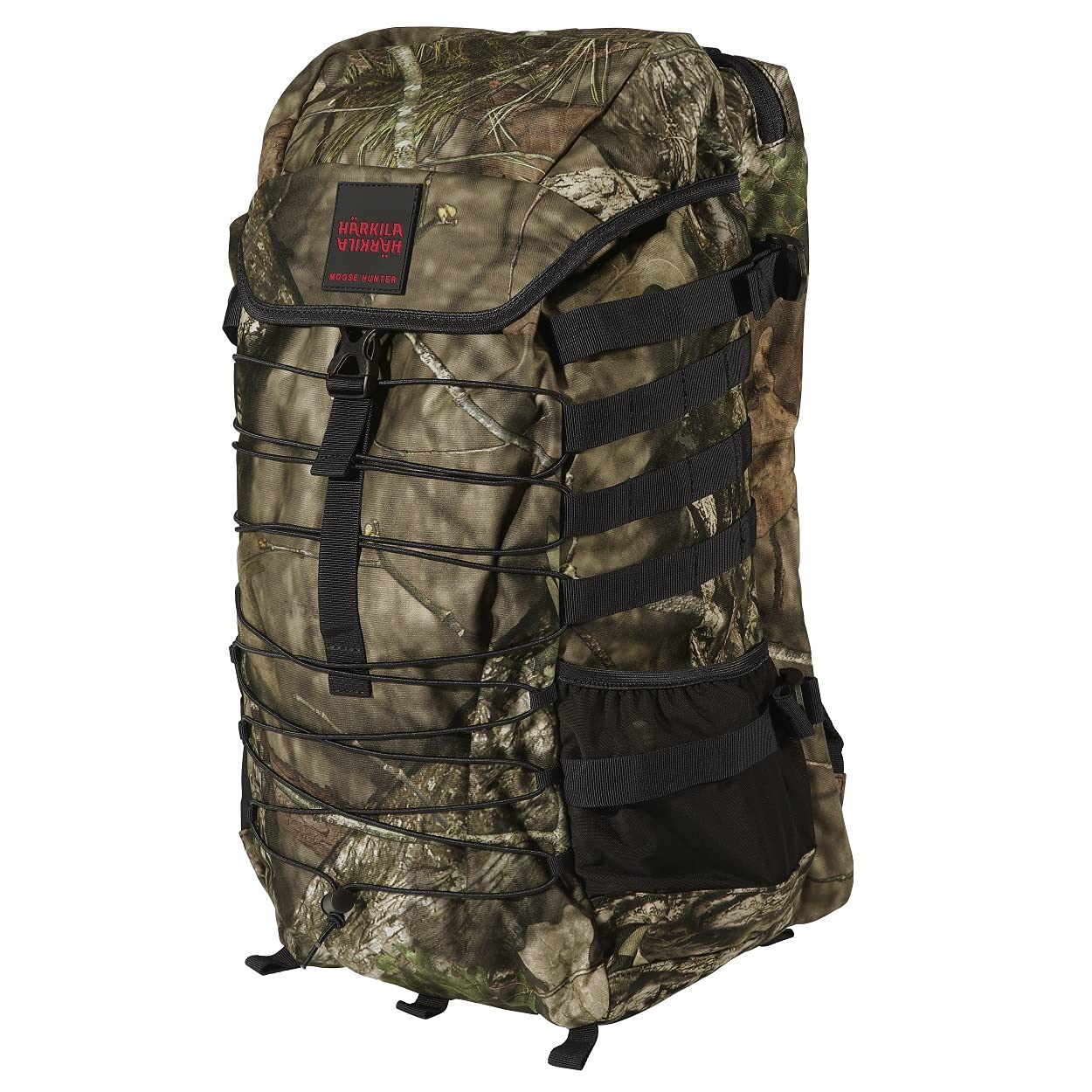 Härkila Moose Hunter 2.0 Jagdrucksack 36 Liter mit Gewehrhalter - Pirschjagdrucksack wasserabweisend Camouflage - Rucksack für die Jagd mit Beckengurt