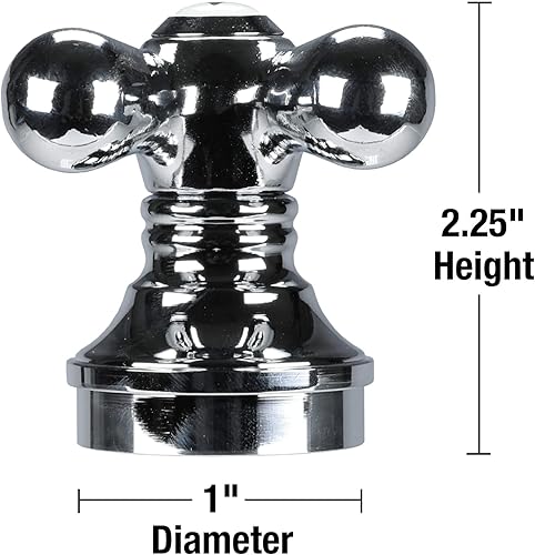 Miniatura 4 de Danco 46006P - Manija de grifo de bañera de brazo cruzado, no es compatible con grifos Delta y Moen, se adapta a grifos de 2 a 3 manijas, cromado,