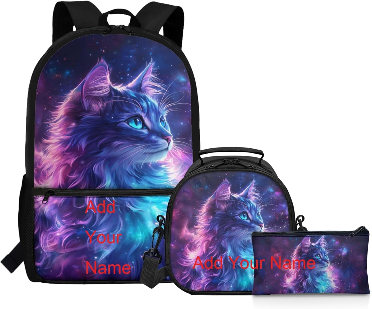 Showudesigns Steam Train School Bag and Lunch Bag Set for Boys Elementary School Backpack with Lunch Box Pencil Case 3 In 1 Middle High Bookbag Back Pack Purse Kids Child Daycare Rucksack Satchel