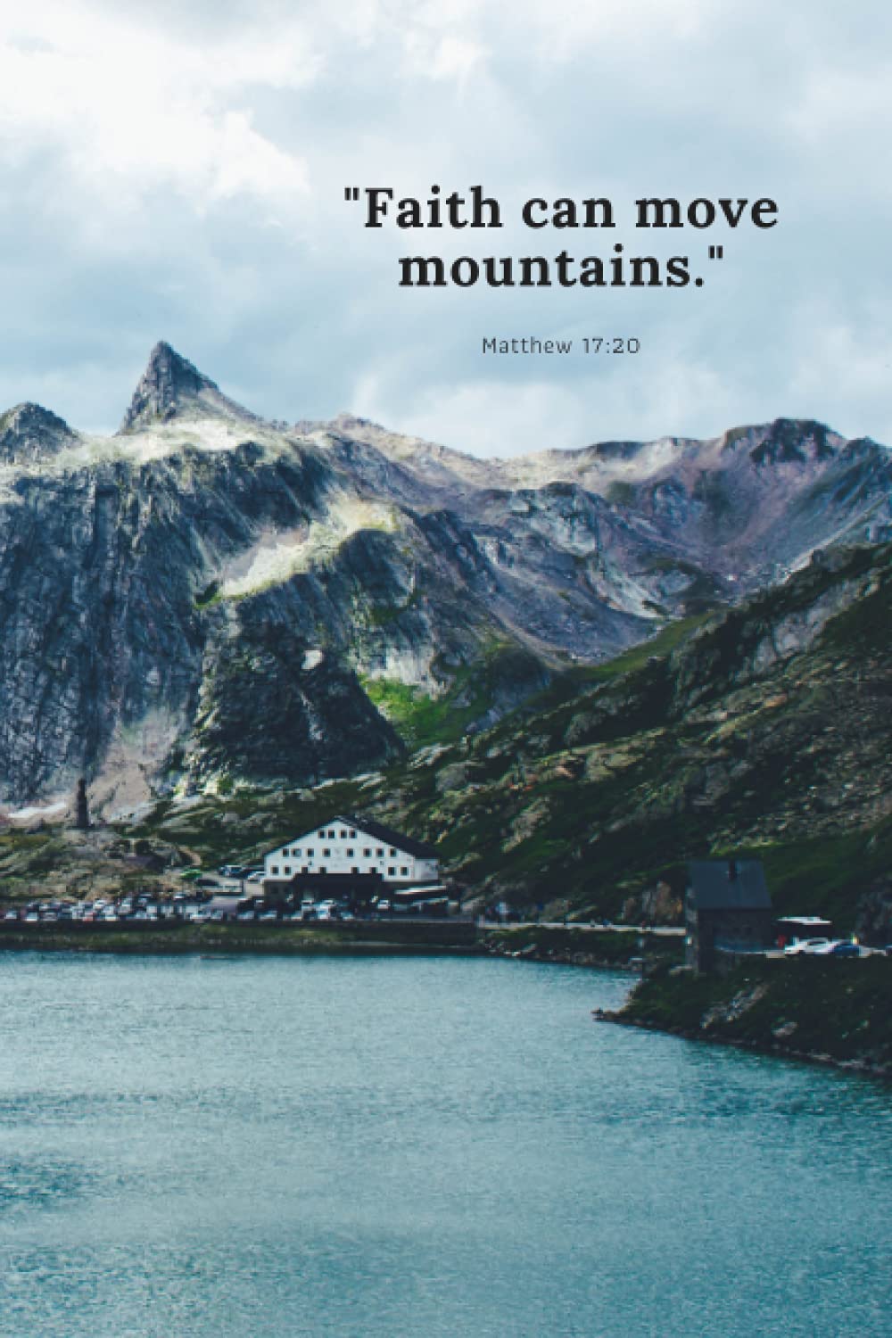 Christian Notebook - Faith can move mountains (scene): A4, 6x9, Christian Notebook, Bible Study, Prayer Journal, Writing, Diary, Sermon Notebook, Worship, Gifts for Christians