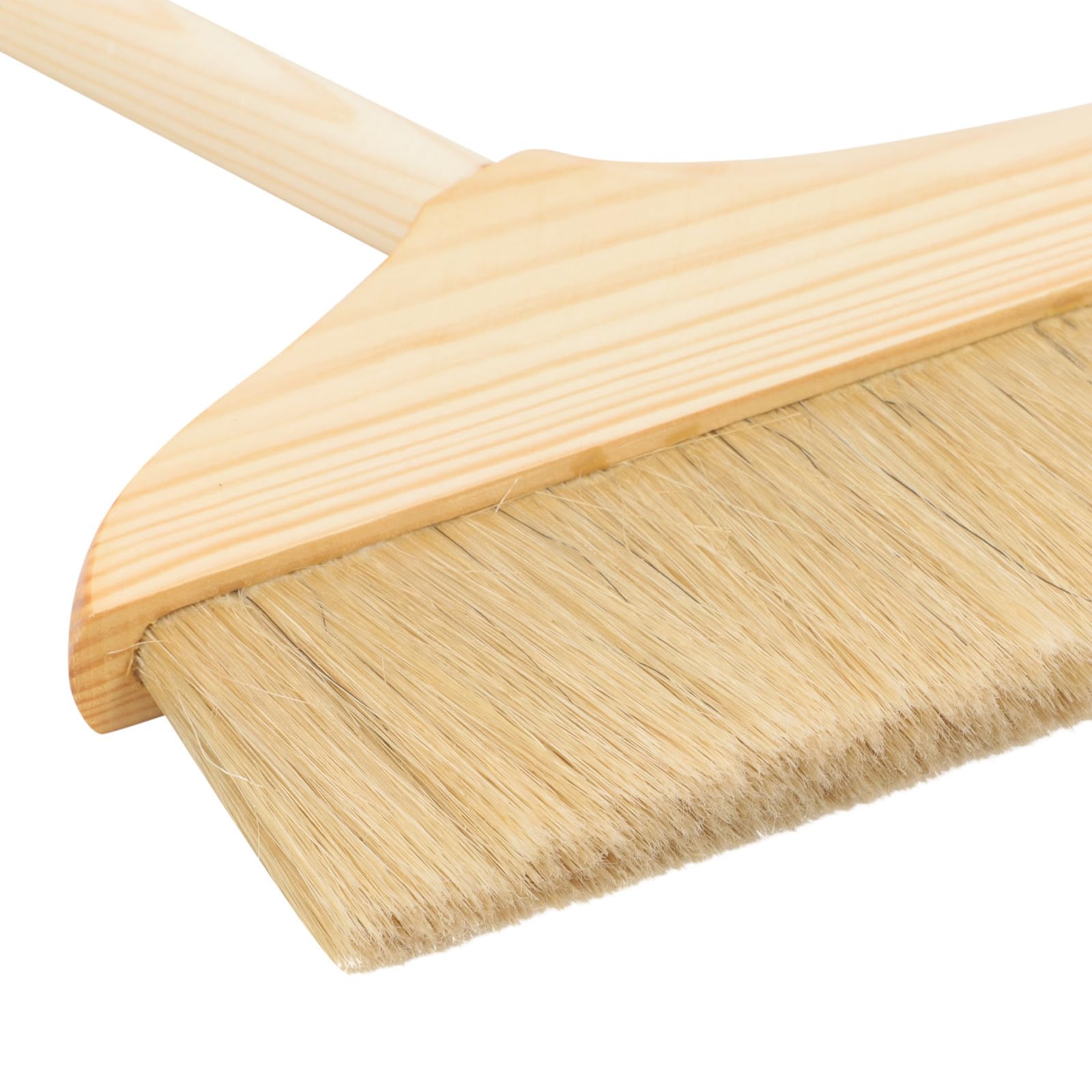 Mikinona Escoba para Limpieza Cómoda y Recogedor Mango Largo y Cerdas Suaves de Madera Diseño Ergonómico en Interiores y Tareas del Hogar