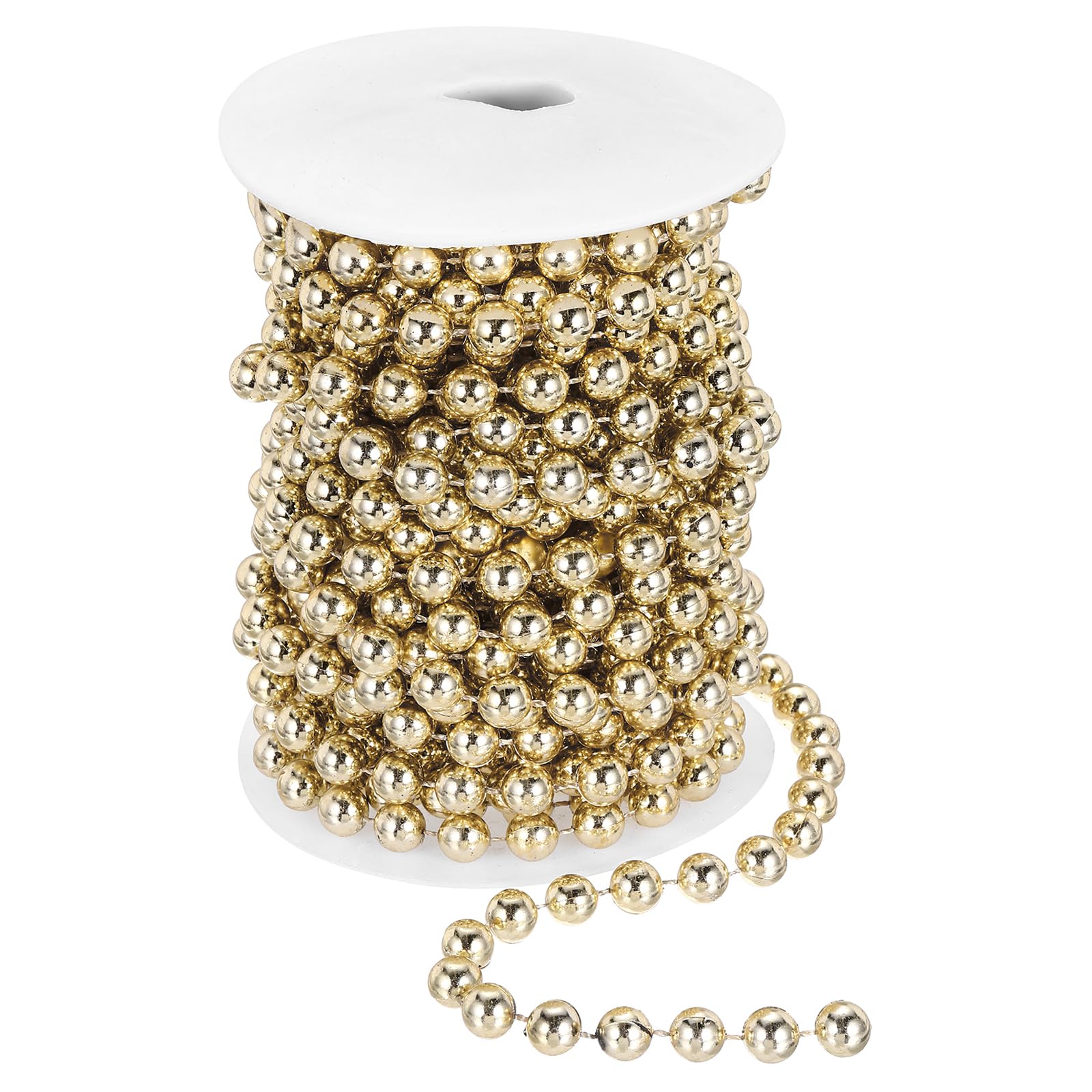 Guirlande de perles artisanales dorées 10mm en bobine pour finitions de luxe