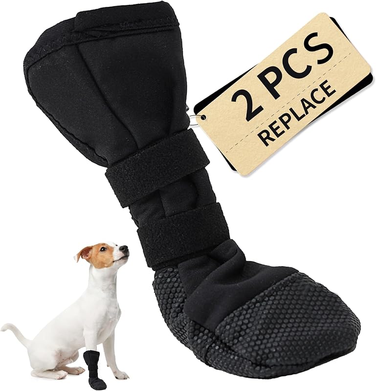Botas para Cães com Proteção de Patas, Solado Antiderrapante e Fechamento Ajustável Snugrance, XXL, Pacote com 2