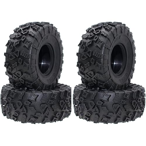 INJORA RC Tires 2.2inch RC Rubber Tyre Set 4pcs for 1/10 RC Crawler SCX10 Wraith 90056 90045 90031 90020