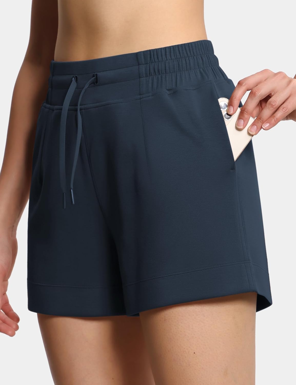 THE GYM PEOPLE Women's Drawstring Sweat Shorts High Waisted Summer Workout Lounge Shorts with Pockets