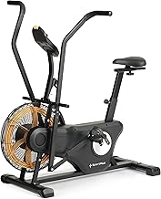 SportPlus Profi Air Bike mit Luftwiderstand, optional App kompatibel, Heimtrainer für HIIT, Smarter Trainingscomputer, bis 135 kg belastbar